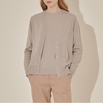더블유나인 캐시아크릴 V넥 가디건