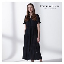 [국내정식매장] 써스데이아일랜드 티셔츠 [Thursday Island] 여성 롱기장의 솔리드 원피스(T214MOP260W)