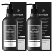바버501 블랙 부스터 탈모기능성 새치 염색 트리트먼트 300ml, 2개