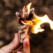 휴대용 노지캠핑 황마 왁스로프 불쏘시개 연료 부싯깃 캠핑용품 간편한