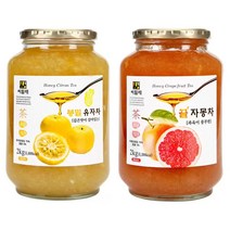 씨밀레 프리미엄 봉밀 유자차 2kg + 자몽차 2kg