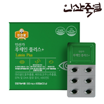 인산가 루테인 플러스 550ml x 60캡슐 죽염본가 인산죽염 / 루테인+EPA+DHA+오메가3+해마토코쿠스추출물+비타민E 함유 / 눈 영양제 목넘김이 편한 소형 식물성 캡슐, 1개(60캡슐)