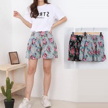 ¶⊙핫딜_A+ 꽃무늬 와이드 치마 여자 여름 꽃 여성반바지 팬츠 코디 바캉스 (*iH‡H)