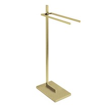 Kingston Brass SCC8607 Edenscape 독립형 듀얼 타월 랙 브러시드 황동 413278
