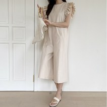 겟잇미 민리징 여름 민소매 프릴 점프수트