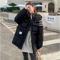 ANYOU 오버핏 하이넥 후드 패딩점퍼 숏패딩점퍼 3컬러 패딩