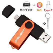 3 1 스핀 OTG Usb 2.0 플래시 드라이브 64 기가 바이트 32G 선물 TYPE-C 펜 16 U 디스크 8G 열쇠 고리 메모리 스틱과 함께 제공, [05] 64GB, [10] Orange