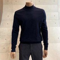 인디안 울 캐시미어 혼방 솔리드 하프넥 니트 MITBHXW9401