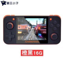 RG350M 휴대용 레트로 IPS 화면 디지몬다마고치 미니컴파이 에뮬게임기 미니겜보이 미니오락기, [표준 버전 16GB]Orange Black 10,000 게임