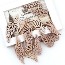 인테리어 나무칩 우드40 개/가방 4 스타일 DIY 천사 날개 나무 칩 장식 Embellishments 공예 스크랩북 손으, 한개옵션0