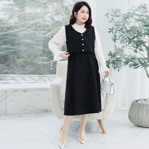 빅사이즈 정장 블랙 원피스 하객 드레스 4XL-8XL 빅사이즈 출근 데이트 결혼식 돌잔치