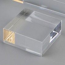 두꺼운 아크릴 사각판 5cm 문진 투명 블럭 벽돌 악세사리 거치대 유리 토막