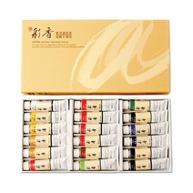 [알파색채]채향 동양화 물감 세트 15ml 18색