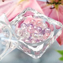 히야가게 오로라 비즈 6mm 3종, 투명AB 100개