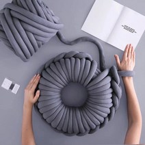 자이언트 얀 카세트 백 귀도리 뜨기 굵기 2cm 블랙 DIY 왕 모찌 실 가방만들기, 15 다크 그레이