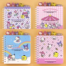 아이윙스 산리오 PP인덱스 노트 유선 스프링노트 단체선물 답례품, 랜덤