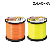 다이와 사이트 서프2 나이트 옐로우 핫 오렌지 1000m 대용량 원줄 낚시줄, 3호 1000m