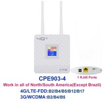 cpe Tianjie 3g4g lte라우터 cpe wifi sim 카드 데이터 라우터 잠금 해제 300m 모바일 핫스팟 wanlan 포트 듀얼 외부 안테나 해외 창고, 미국 버전
