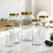 플라라 퓨어 유리 과실주 담금주 병 인삼주병 용기 세트, 퓨어 인삼주병 4500ml