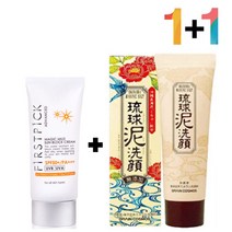 안끈적이는 선 썬 크림 시카 머드 진흙 클렌징폼 세안, 쿠팡 매직마일드선크림 1개_아하바하토너 1개