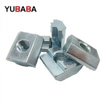 로크 너트 블록 스퀘어 트랙 슬라이딩 해머 패스너 알루미늄 프로파일, 4545-M8-10PCS