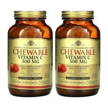 솔가 비타민 C 500mg 츄어블 90정 크랜 라즈베리 맛 아스코르브산 로즈힙 자일리톨 [1+1]