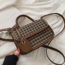 연이랜드 하운드 체크 미니 크로스백