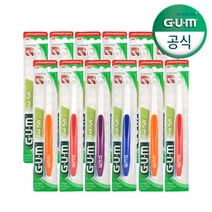 선스타 검 GUM 치과 교정 어금니 앤드 터프트 칫솔 (308) 12개, 단품없음