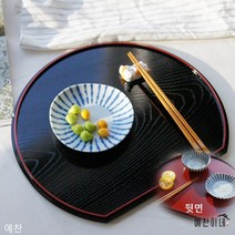 일식 반달 양면 쟁반 일제 일본산 전통 트레이