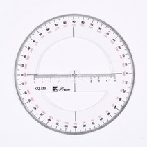 멀티각도기 디지털 목공 배관공 전문가용 더블 스케일 원형 각도기 360 도 15cm 6 인치, 한개옵션0