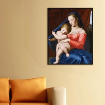 [더벨라] 사소페라토 - 성모 마리아와 아기 예수 The Madonna and Child 모던프레임 캔버스액자