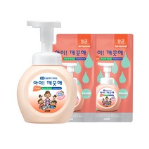 아이깨끗해 복숭아(용기1+리필x2개), 복숭아, 1세트