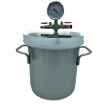 실리콘 기포 제거 레진 탈포기 진공 분리기 에어 공구, 20cm 진공 소포 버킷 버킷 용량 6리터