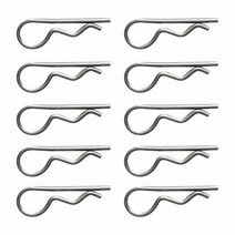 10pcs 밝은 아연 도금 된 머리핀 분할 핀 R 축 고정 클립 스프링 곡선 막대 트럭 쉘, 1x17mm