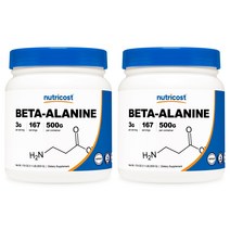 뉴트리코스트 베타-알라닌 언플레이버드 글루텐 프리, 500g, 2개