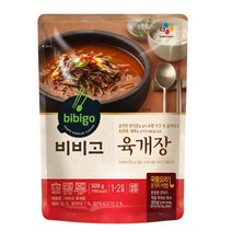 CJ더마켓 간편식 즉석식품 국레시피 탑티어 비비고 육개장 국 탕 찌개 밀키트 500G, 24개