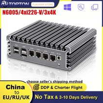 2.5G 소프트 라우터 펜티엄 N6005 셀러론 N5105 4 인텔 i226V 2500M 네트워크 카드 TPM2.0 3x4K @ 60Hz VPN 서버 방화벽 미니 PC, 해외공급사, Intel Celeron N5105 + UK, No Ram No Storage