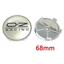 4pcs 68 65 60 56 MM ABS OZ 휠 허브 센터 커버 림 캡 자동차 로고 배지 엠 블 럼 교체 부품 외관 액세서리, [20] 68mm Silver Black