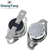 센서 ShengYang KSD301 250V 10A 정상적으로 닫힌 NC 온도 조절기 열 컨트롤 스위치 DegC 40C-135C Arduin, one option, 135 degree, 135degree