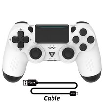 엑박패드 게임패드 리시버 데이터 프로그램 무선 게임 컨트롤러 PS4 블루투스 호환 진동 패드 슬림/프로 콘, 01 번들 1, 01 white