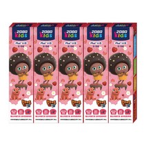 2080 키즈 3스텝 6~9세 브레드 어린이 치약 베리믹스향, 5개, 80g