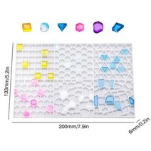 에폭시 수지 주조 코스터용 모자이크 입자 패턴 실리콘 몰드 홈 장식 서브 마사케 입자 공예, a, A