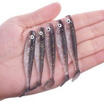 웜기어 감속기 10 개/몫 Easy Shiner 실리콘 Soft 미끼 65 미리메터 2.1 그램 두 번 색 인공 낚시 Lure 태클 잉어 Bass Jig Wobblers Swimb, [10] J, [01] 65mm 2.1g