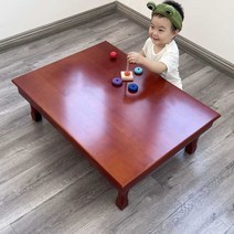 대형 교자상 제사상 접이식 차례상 손님 찻상 좌식, 60x80 직사각형 브라운 높이 29cm