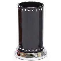 베스트데코 쥬얼리 큐빅 티스푼 티포크 스푼통 세트 모음, 큐빅티스푼통소_블랙, 1개