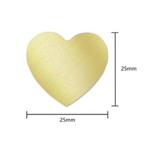 빈왁스 인감 화재 옻칠 구리 머리 라운드 심장 모양 씰링 우표 Scrapbooking 초대장 인사말 카드, 12 Heart 25x25