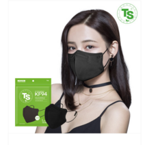 TS가드KF94 새부리형 2D 마스크 블랙 5매입 x 20개 (총 100매), 5개입