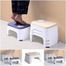 세면대 화장실 발 받침대 키높이 풋 욕실 의자 다용도 선반 디딤판 받침데, 소형베이지