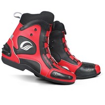 바이크 롱 숏 스니커즈 부츠 할리 오토바이 워커 화이버 가죽 남성 신발 바이커 보호 발목 모토 52, a020 레드, 42