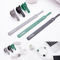 권스 가위 필요없는 벨크로 전선정리 찍찍이 15pcs 4가지 타입, 바늘타입, 소형